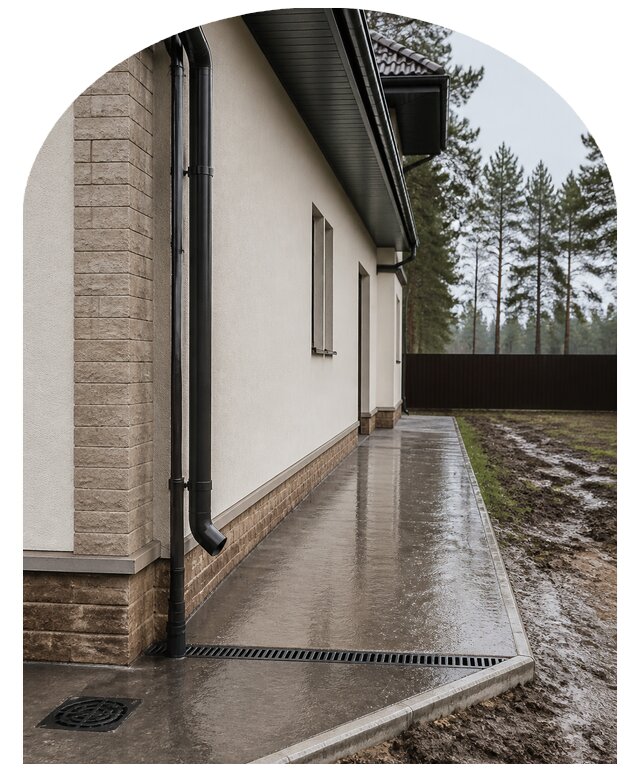 Водоотвод от дома в Тюмени по цене от 15208 р. | Метпроект-Тюм